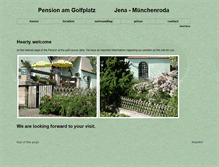 Tablet Screenshot of pension-am-golfplatz-jena.de